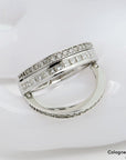 Ring Memoirering Klappbar mit 1,00ct G-si Diamant in 585/14K Weißgold Gr. 54,5