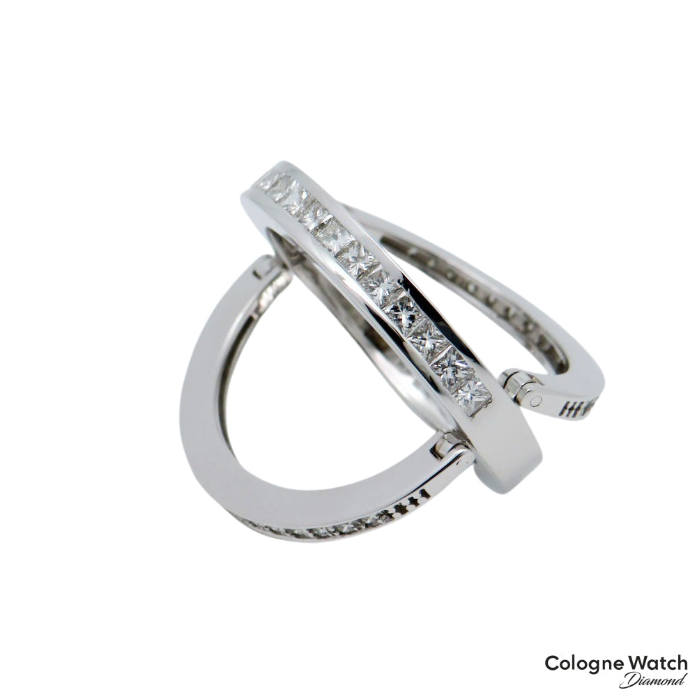 Ring Memoirering Klappbar mit 1,00ct G-si Diamant in 585/14K Weißgold Gr. 54,5