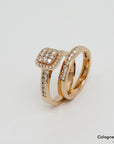 Ring Memoirering Doppelring mit 1,02ct TW-si Brillant in 585/14K Rosegold Gr. 53