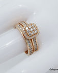 Ring Memoirering Doppelring mit 1,02ct TW-si Brillant in 585/14K Rosegold Gr. 53