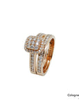 Ring Memoirering Doppelring mit 1,02ct TW-si Brillant in 585/14K Rosegold Gr. 53