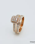 Ring Memoirering Doppelring mit 1,02ct TW-si Brillant in 585/14K Rosegold Gr. 53