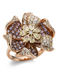 Ring 18 kt RG+GG, Blumen