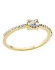 Ring 18 kt GG, 29 Fant-Schl. 0,17 ct, TW-si, Weite:53