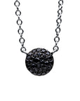 Collier 18 kt WG, Fassung teils schwarz rhodinie