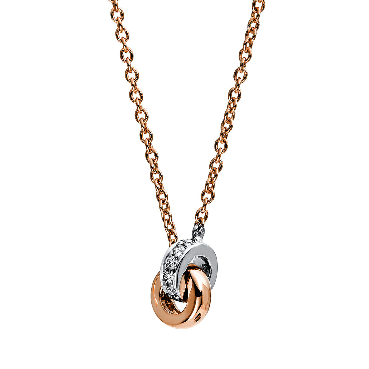 Collier 18 kt RG+WG