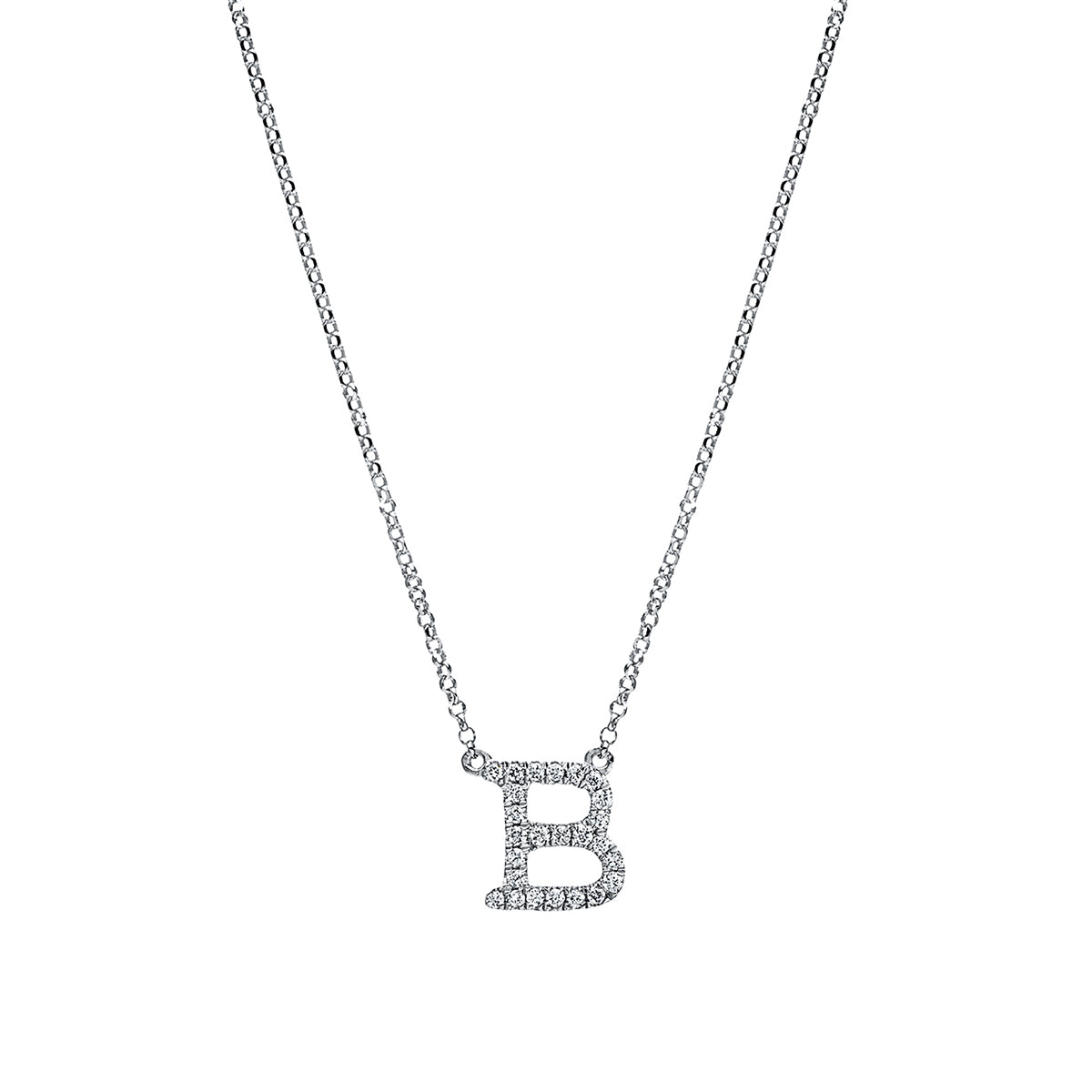 Collier 18 kt WG B, mit ZÖ 38 cm &amp; 40.6 cm