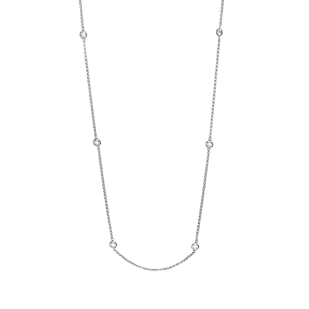 Collier 18 kt WG, mit ZÖ 42.5 cm