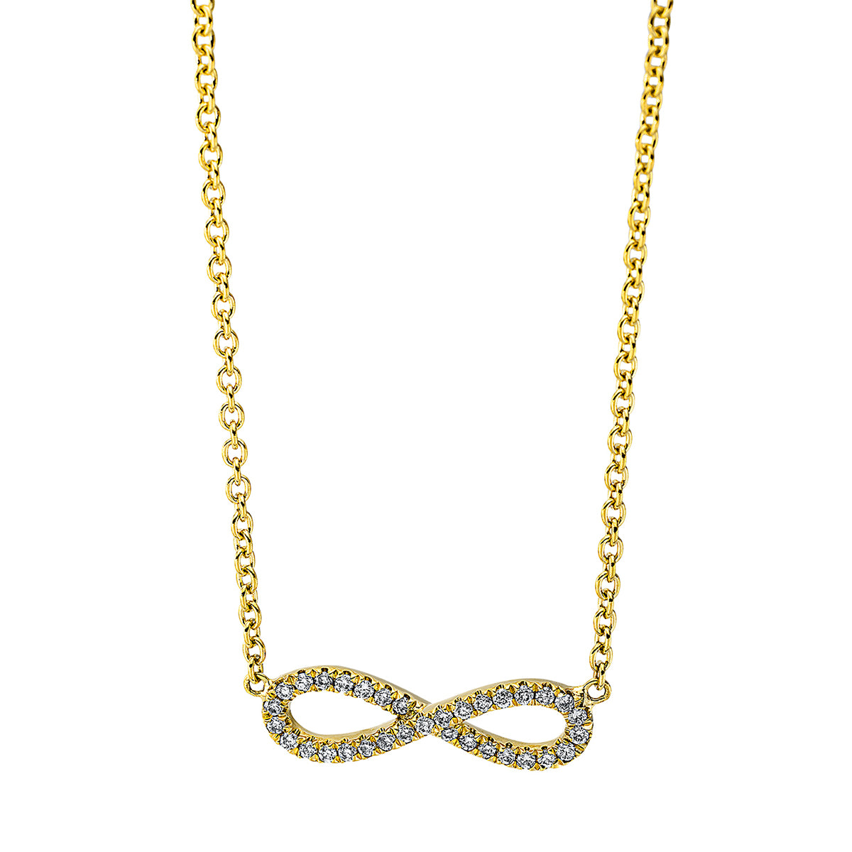 Collier 18 kt GG Infinity, mit ZÖ 40 cm + 42.5 cm