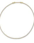 Collier 18 kt GG, mit ZÖ 42 cm, 191 Brillanten 5,59 ct, TW-si, B:2,1 mm, L:45,0 cm, S:2,2 mm