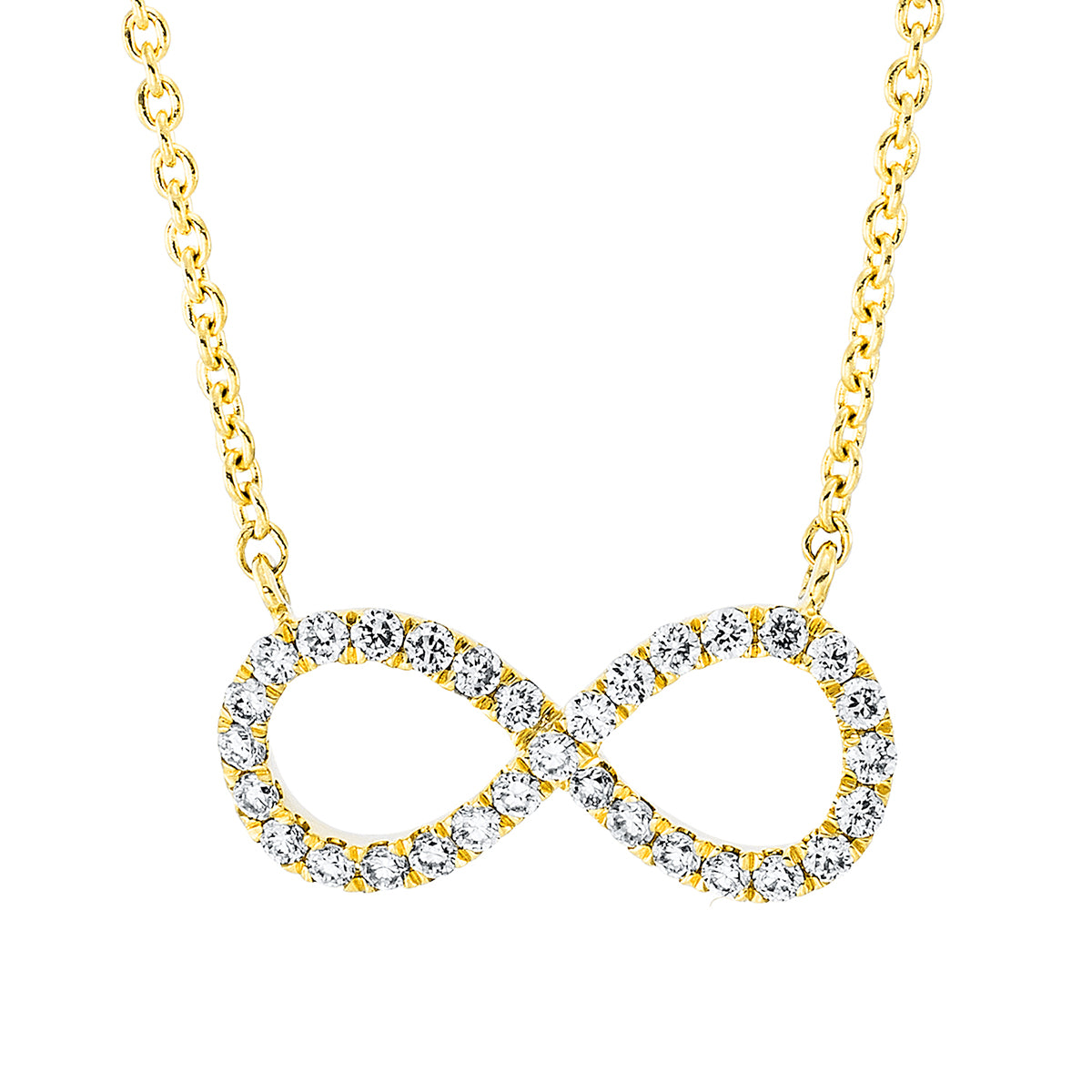 Collier 18 kt GG Infinity, mit ZÖ 41 cm + 43 cm