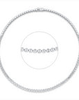 Collier 18 kt WG, 69 Brillanten 3,14 ct, TW-si, L:40,6 cm