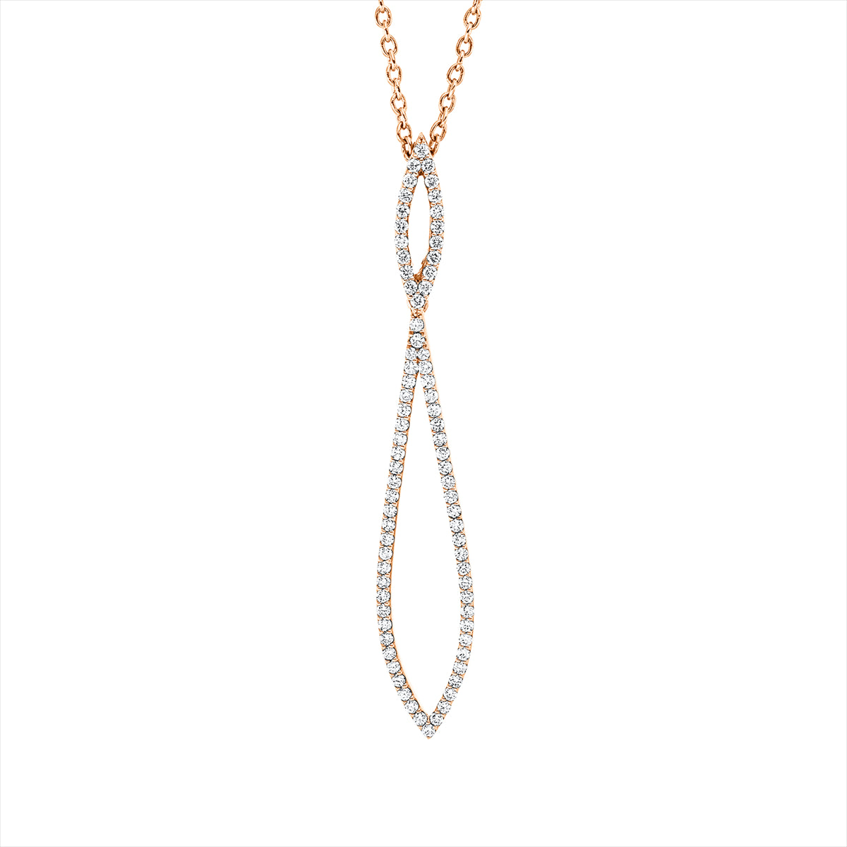 Collier 18 kt RG, mit ZÖ 40 cm