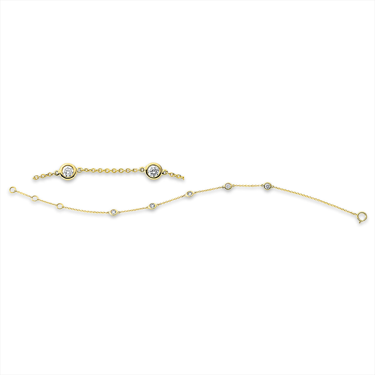 Armband Zarge 18 kt GG, mit ZÖ 15,2 cm + 16,5 cm