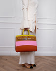 Hermès Birkin 35 Sellier Sunrise Rainbow aus Epsom Leder