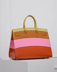 Hermès Birkin 35 Sellier Sunrise Rainbow aus Epsom Leder