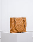 Chanel Vintage PST Chain Tote aus Kalbsleder