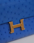 Hermès Constance Pochette aus Straußenleder