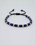 Jaibor Zugarmband mit Lapis-Lazuli Besatz in 750/18K Rosegold / Nylon