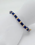 Jaibor Zugarmband mit Lapis-Lazuli Besatz in 750/18K Rosegold / Nylon