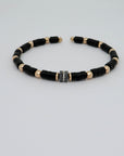 Jaibor Armspange mit 0,61ct Brillant u. Onyx in 750/18K Rosegold / Titan