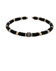 Jaibor Armspange mit 0,61ct Brillant u. Onyx in 750/18K Rosegold / Titan