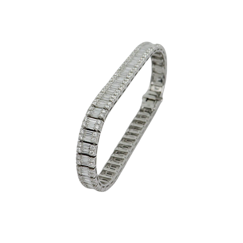 Armband mit 7,15ct TW-si Diamant in 750/18K Weißgold Lä. 17,5 cm