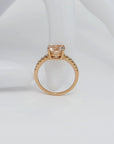 Ring mit 0,20ct TW-si Brillant und 1,58ct Morganit in 750/18K Rosegold Gr. 54