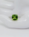 Ring mit 0,26ct TW-si Brillant und 3,64ct Peridot in 750/18K Gelbgold Gr. 54