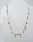 Collier / Kette mit 0,88ct TW-si Brillant in 750/18K Rosegold 46cm