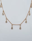 Collier / Kette mit 0,88ct TW-si Brillant in 750/18K Rosegold 46cm