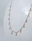 Collier / Kette mit 0,88ct TW-si Brillant in 750/18K Rosegold 46cm