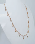 Collier / Kette mit 0,88ct TW-si Brillant in 750/18K Rosegold 46cm