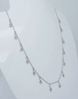 Collier / Kette mit 0,91ct TW-si Brillant in 750/18K Weißgold 46cm