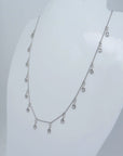 Collier / Kette mit 0,91ct TW-si Brillant in 750/18K Weißgold 46cm