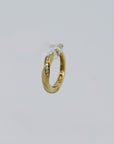 Creolen Ohrringe mit 0,19ct TW-si Brillant in 750/18K Gelbgold