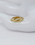 Creolen Ohrringe mit 0,19ct TW-si Brillant in 750/18K Gelbgold