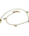 Zierliches Armband mit 0,36ct TW-si Brillant in 750/18K Gelbgold 18 cm