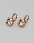 Ohrhänger Ohrringe mit 0,07ct TW-si Brillant u. 3,61ct Morganit 750/18K Rosegold