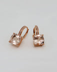 Ohrhänger Ohrringe mit 0,07ct TW-si Brillant u. 3,61ct Morganit 750/18K Rosegold