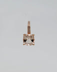 Ohrhänger Ohrringe mit 0,07ct TW-si Brillant u. 3,61ct Morganit 750/18K Rosegold