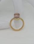 Pomellato Nudo Petit Ring mit Rosenquarz Besatz in 750/18K Rosegold Gr. 54