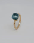 Pomellato Nudo Petit Ring mit Blautopas Besatz in 750/18K Rosegold Gr. 54