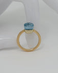 Pomellato Nudo Petit Ring mit Blautopas Besatz in 750/18K Rosegold Gr. 54