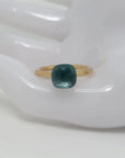 Pomellato Nudo Petit Ring mit Blautopas Besatz in 750/18K Rosegold Gr. 54