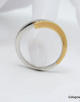 Ring mit 0,10ct W-si Brillant in 585/14K Weiß-/Rosegold Gr. 55