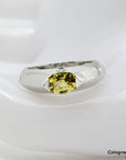 Ring mit ca. 0,05ct TW-vs Brillant + ca. 1,00ct Saphir 750/18K Weißgold Gr. 55