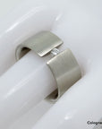 Ring Spannring Bandring mit ca. 0,05ct TW-vs Brillant 950`er Platin Gr. 55