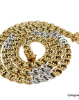 Kette / Collier Garibaldi Muster in 585/14K Weiß-/Gelbgold Länge 45cm