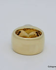 Ring mit Südseeperle Ø 12 mm + ca. 1,40ct TW-si Brillant 750/18K Gelbgold Gr. 53